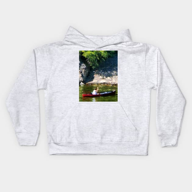 Paterson NJ - Canoeing in Paterson NJ Kids Hoodie by SusanSavad